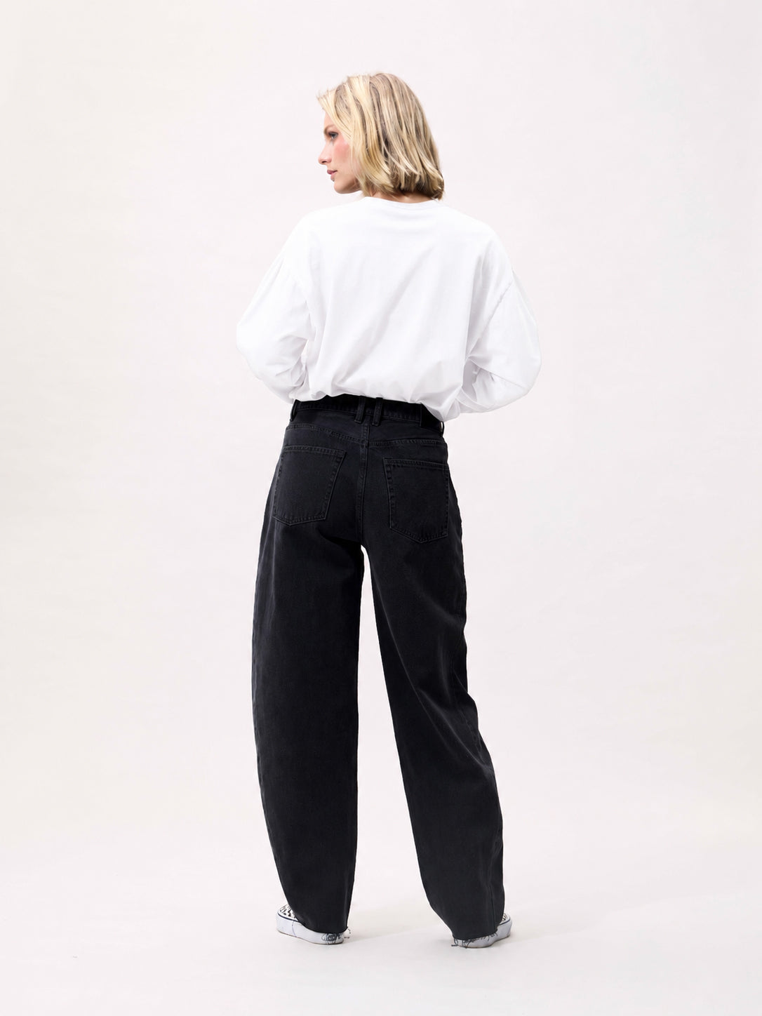 Catwalk Junkie - Super barrel fit jeans - Washed black