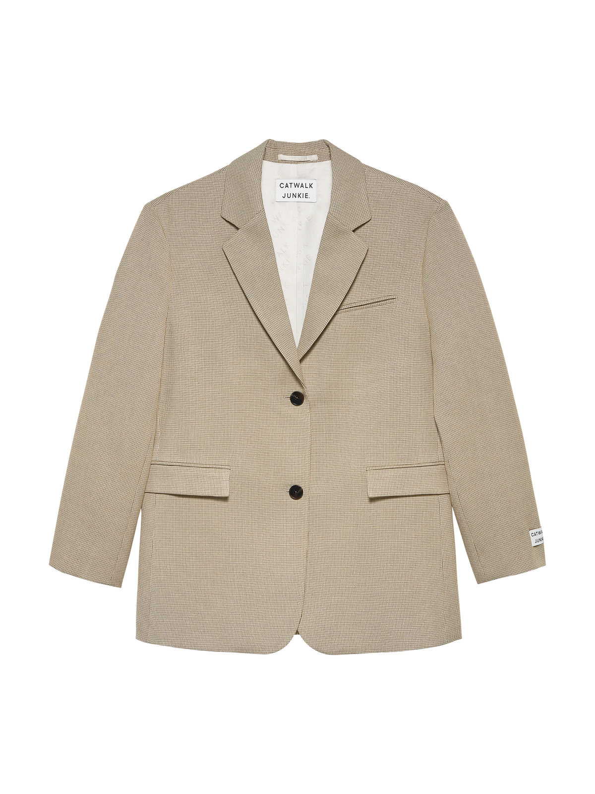 Catwalk Junkie - Oversized check blazer - Coffee Bean