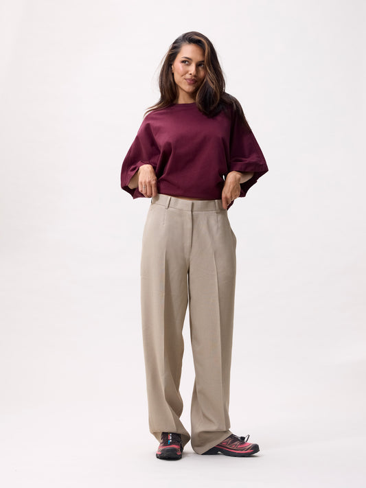 Catwalk Junkie - Check tapered trousers - Coffee Bean