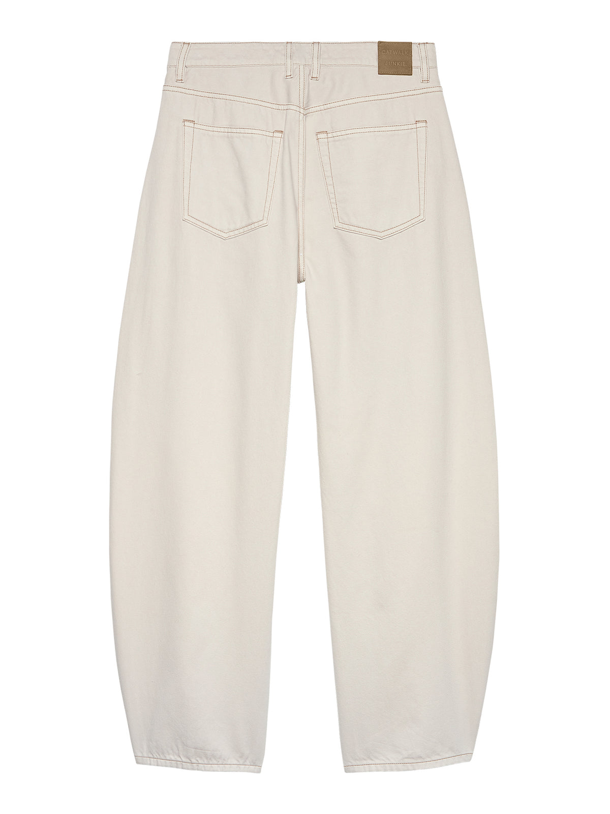 Catwalk Junkie - Cropped barrel fit jeans - Cream
