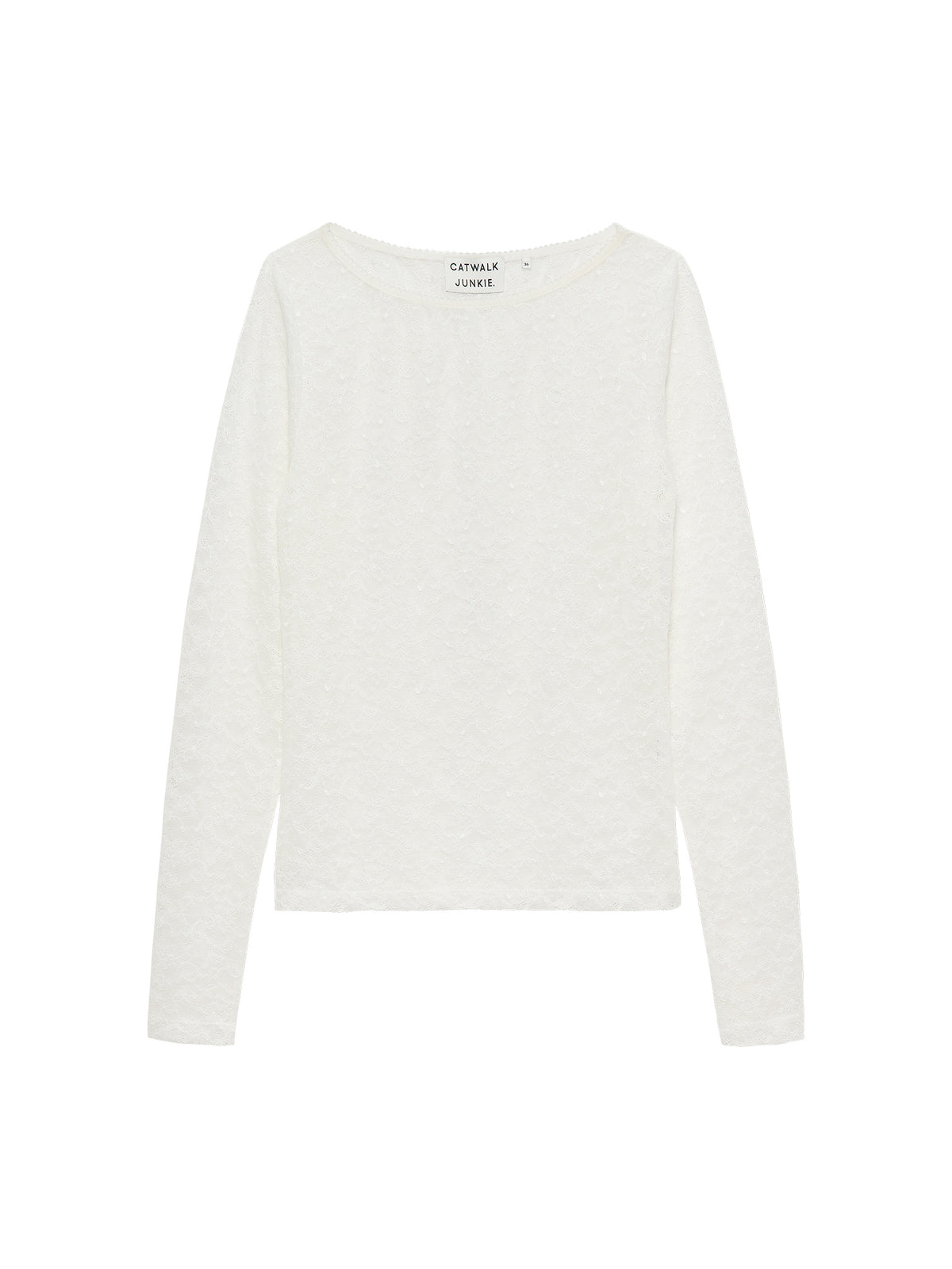 Catwalk Junkie - Lace Longsleeve - Egret