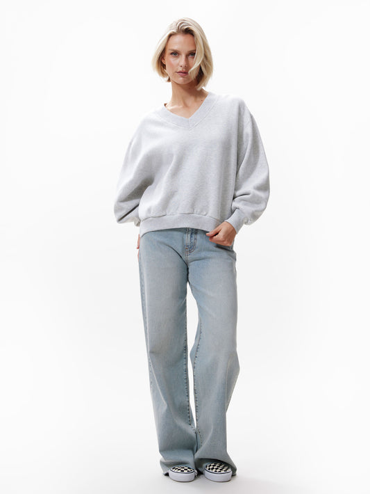 Catwalk Junkie - Sweater with Vneck - Grijs