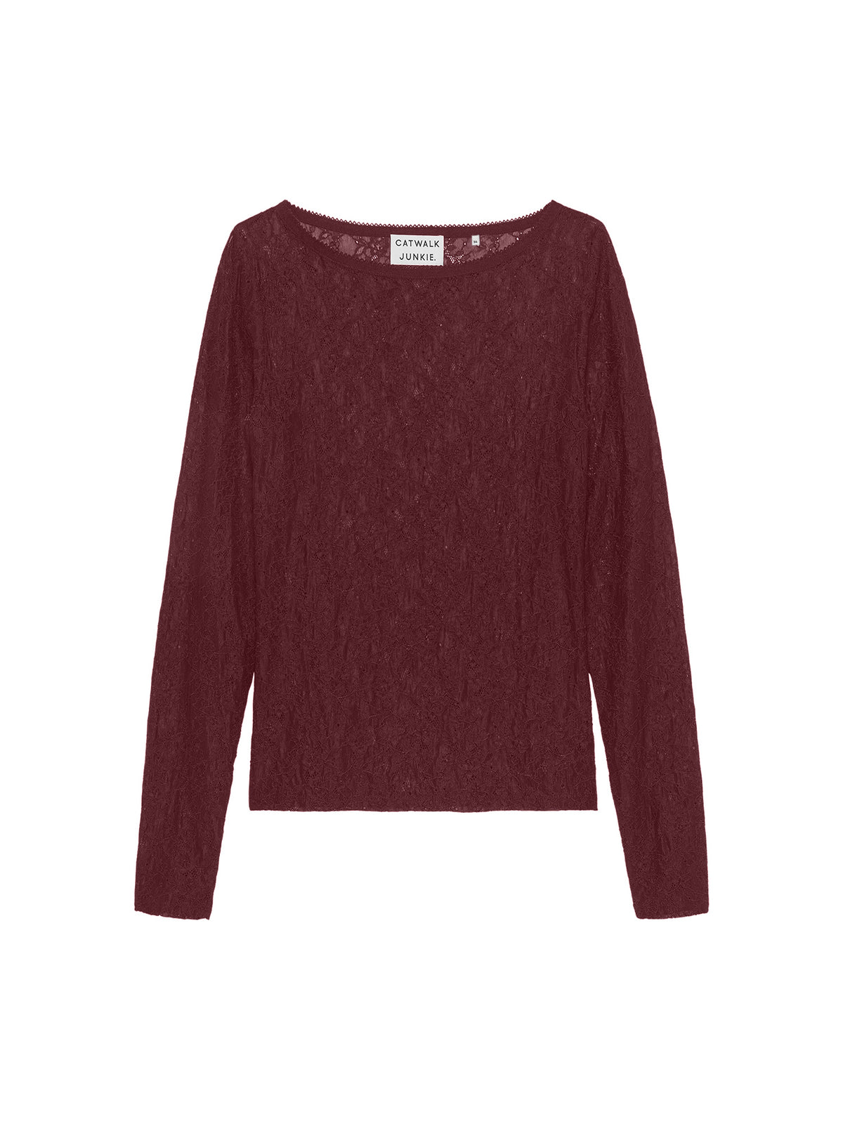 Catwalk Junkie - Lace Longsleeve - Merlot