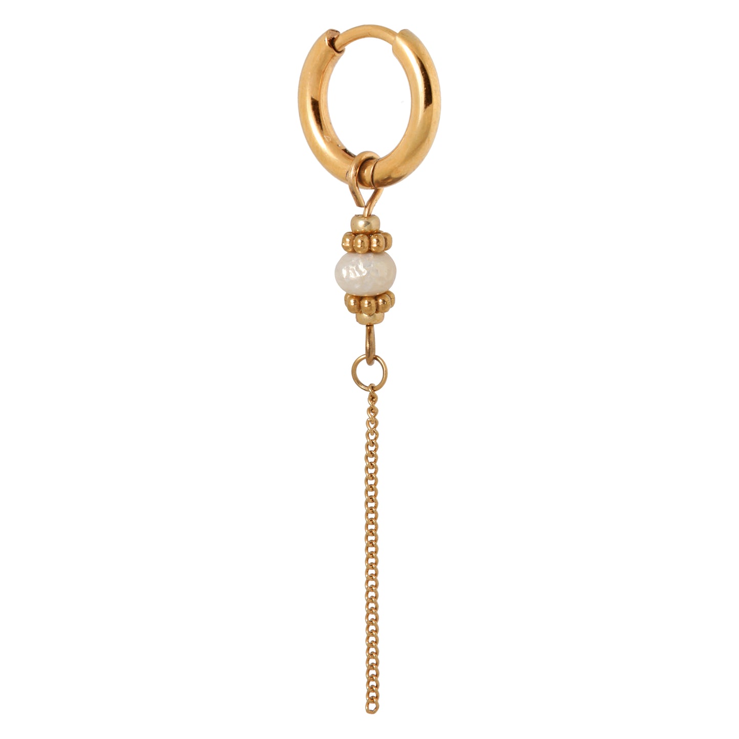 Label Kiki - Cloudy hoop gold - Stainless steel & gold plated