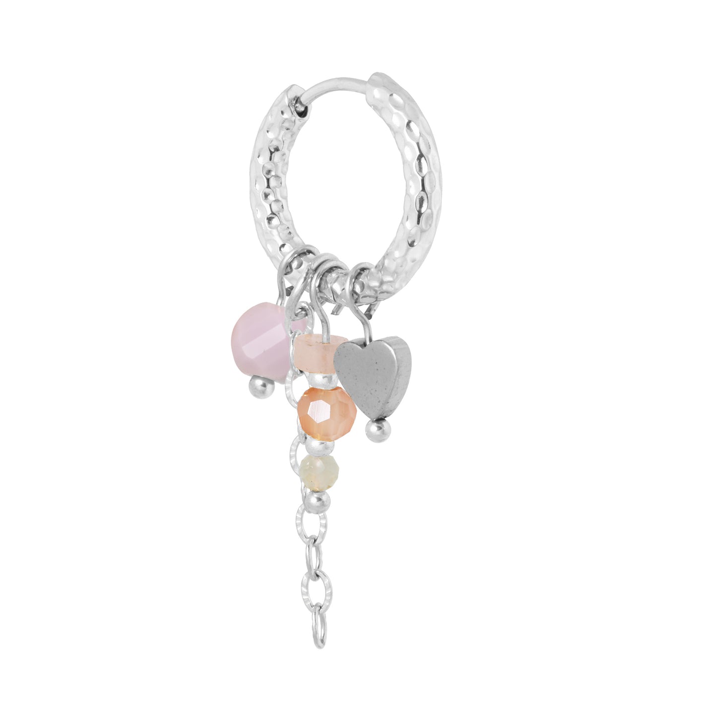 Label Kiki - Juna hoop silver - Stainless steel & silver plated