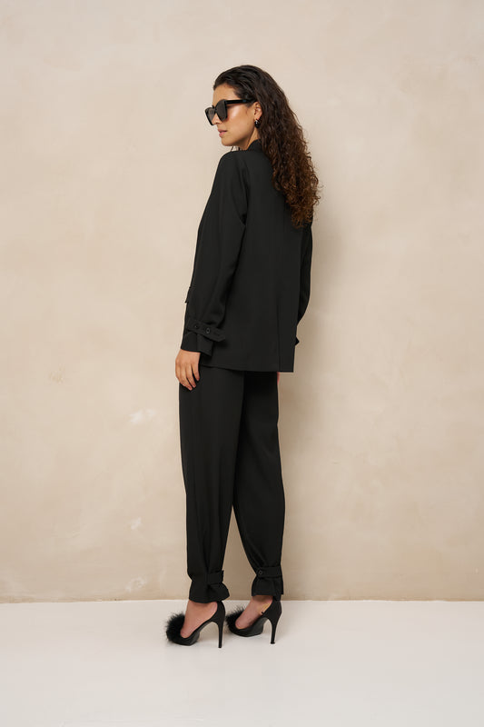 Lofty Manner - Pants Jax Tailored Strap - Zwart