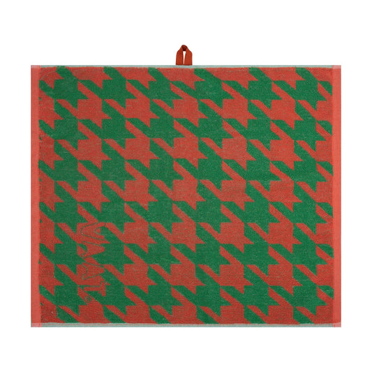 VAAT Amsterdam - Keukenhanddoek Pied-de-poule - Coral&green
