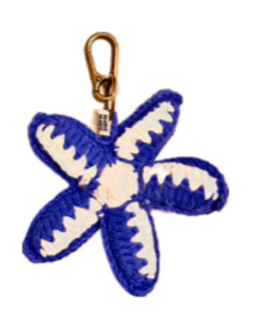 Sleutelhanger Zeester blauw