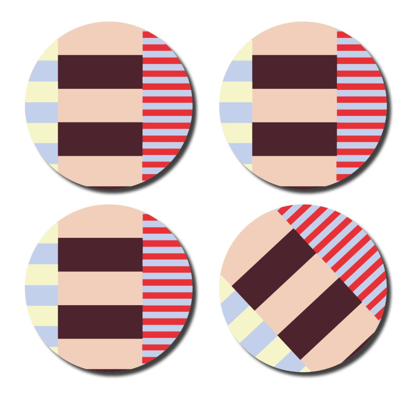 De lange tafel - Onderzetters - Striped colorful 03