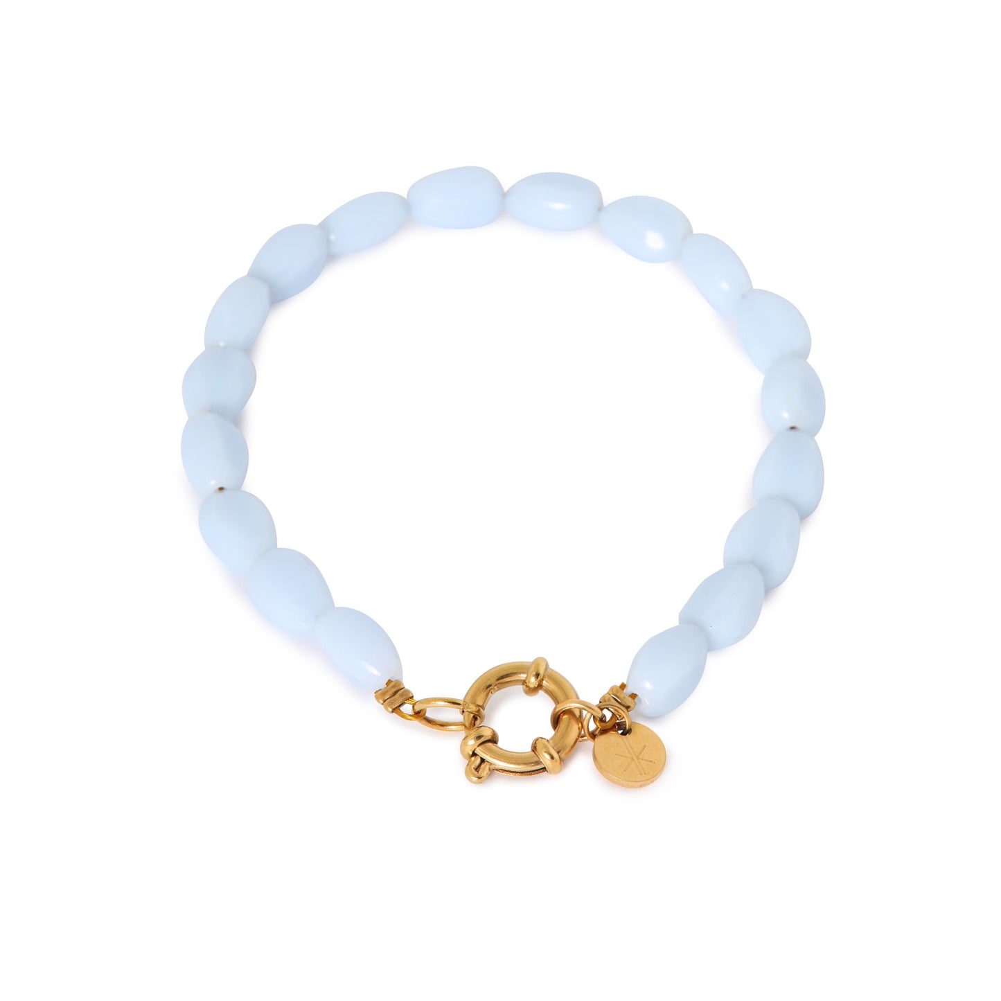 Shades of blue bracelet gold