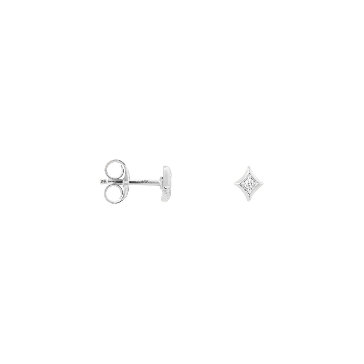 Label Kiki - Shiny diamond silver - Stainless steel