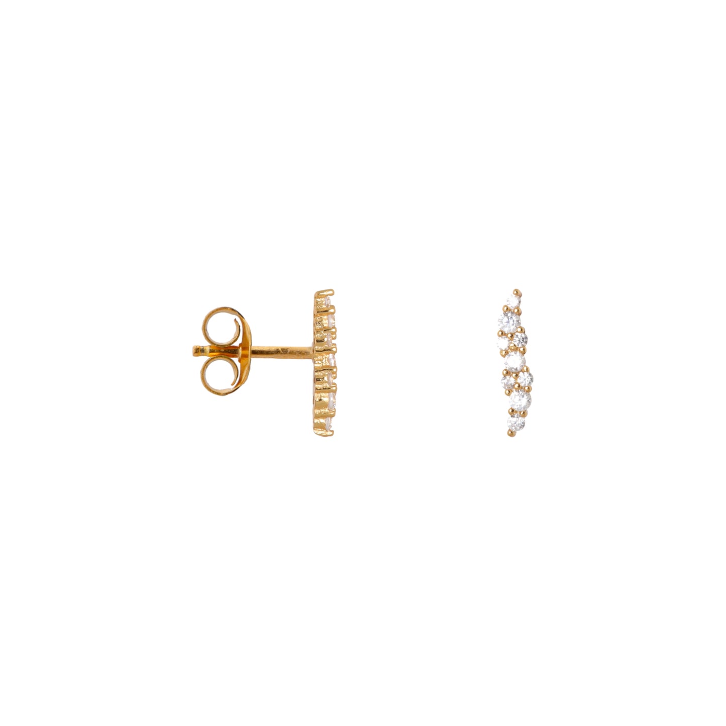 Label Kiki - Shiny wave gold - 925 sterling silver & gold plated