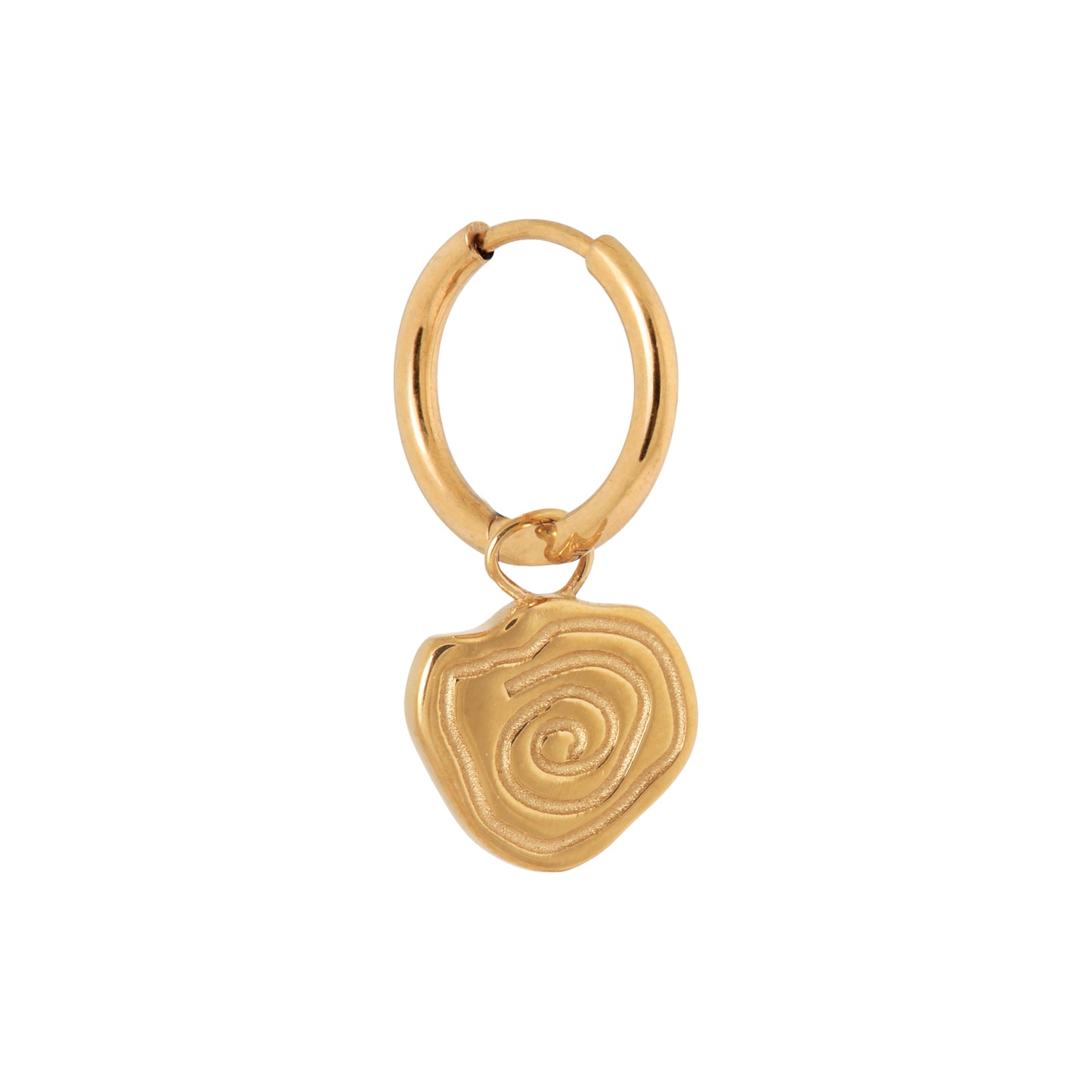 Label Kiki - Twirl hoop gold - Stainless steel & gold plated