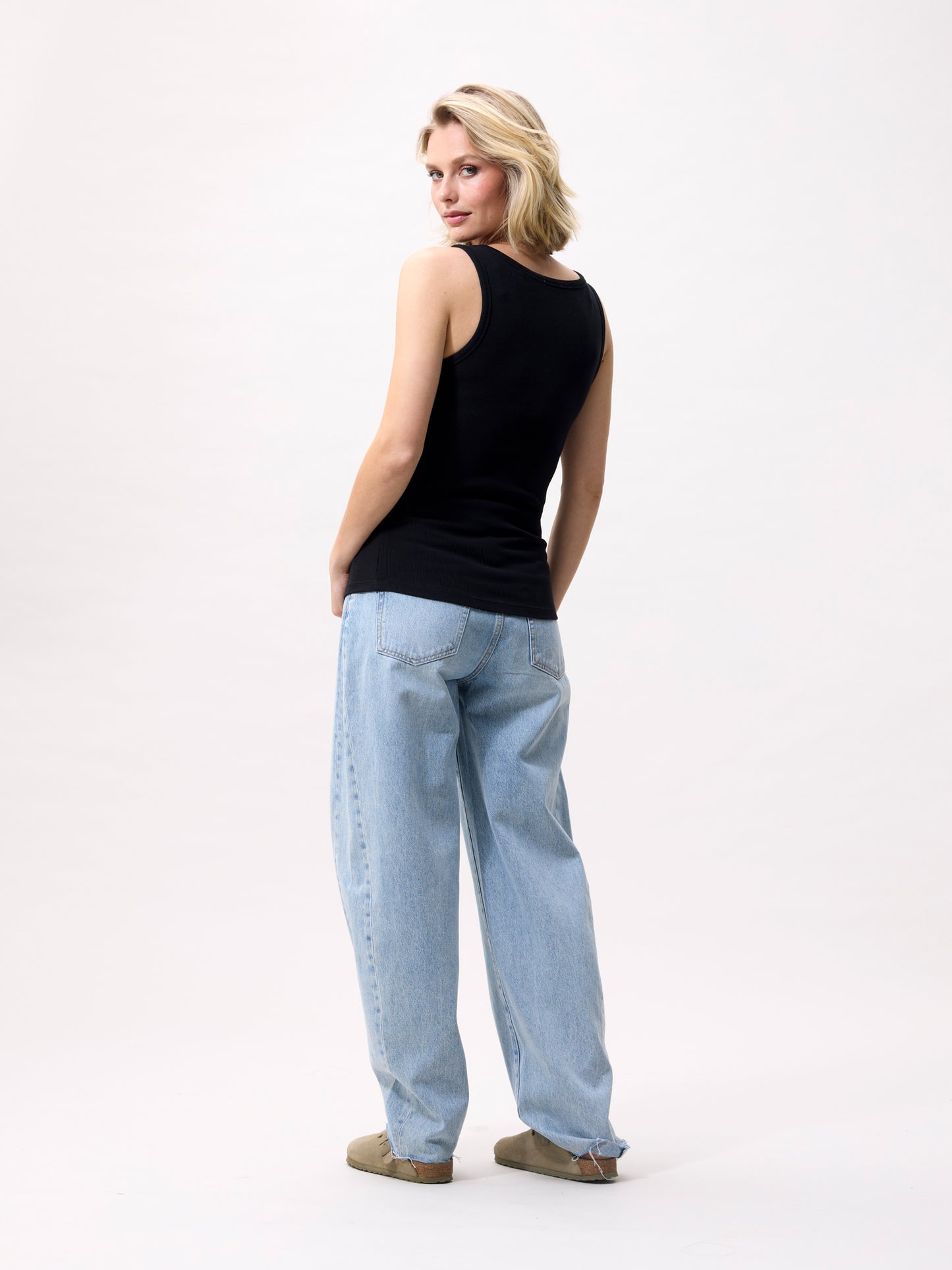 Classic rib singlet - Black