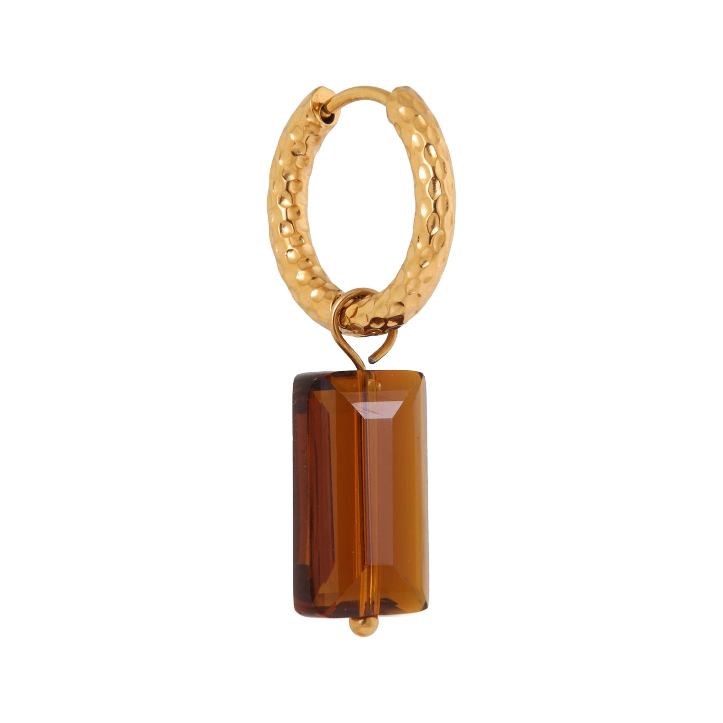 Shiny brown hoop gold