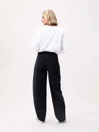 Catwalk Junkie - Super barrel fit jeans - Washed black