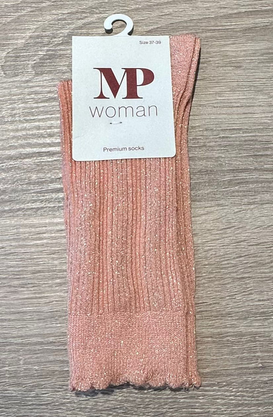 Julia glitter socks - Guava