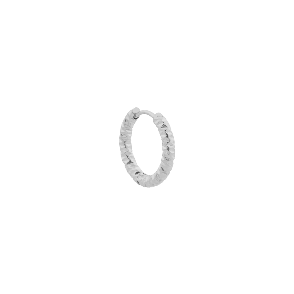 Big stripes hoop silver