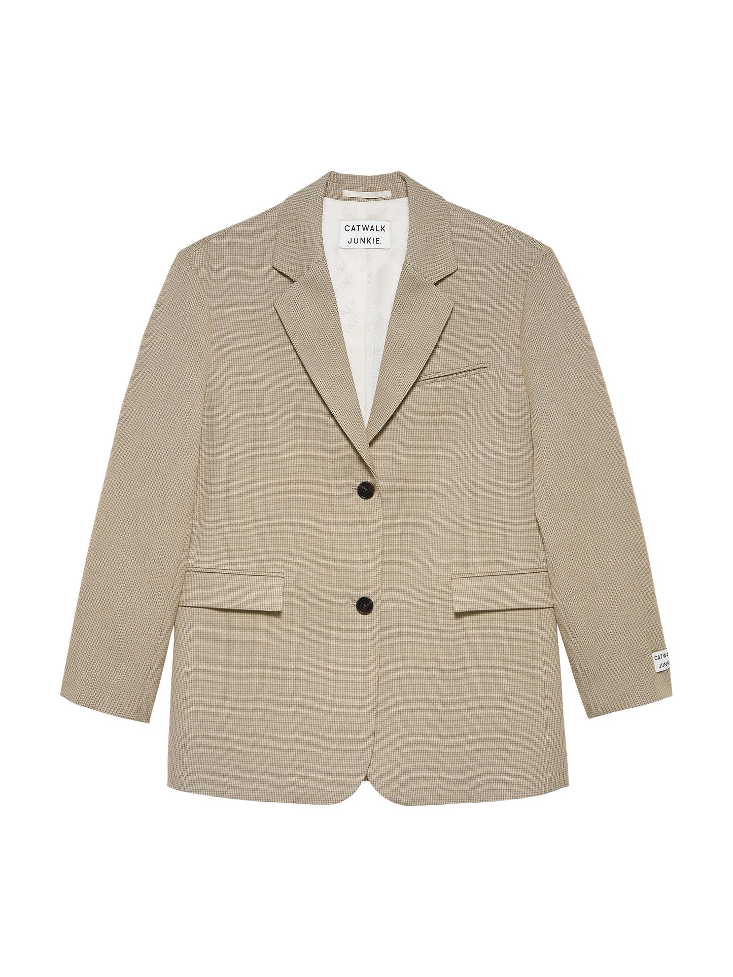 Catwalk Junkie - Oversized check blazer - Coffee Bean