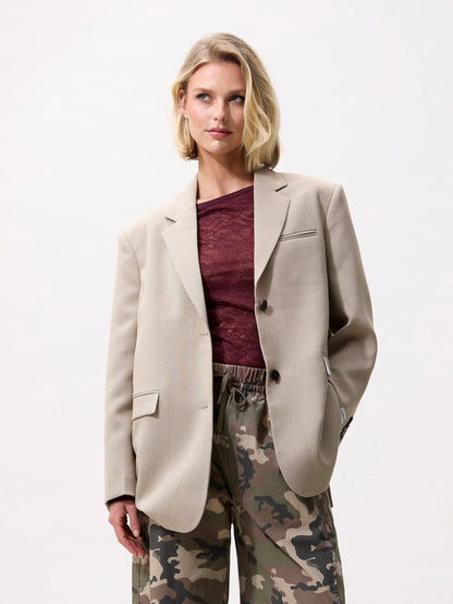 Catwalk Junkie - Oversized check blazer - Coffee Bean