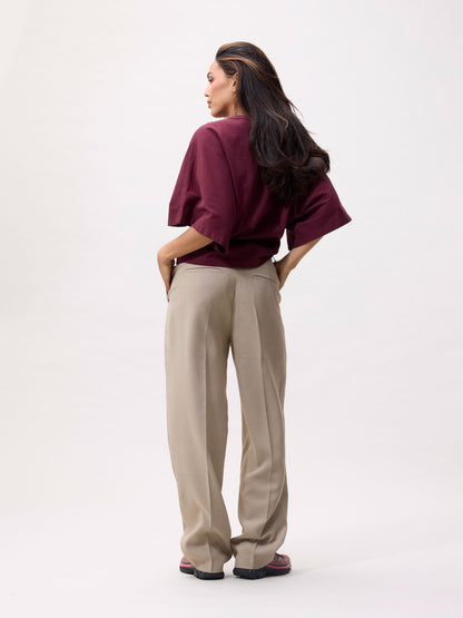 Catwalk Junkie - Check tapered trousers - Coffee Bean
