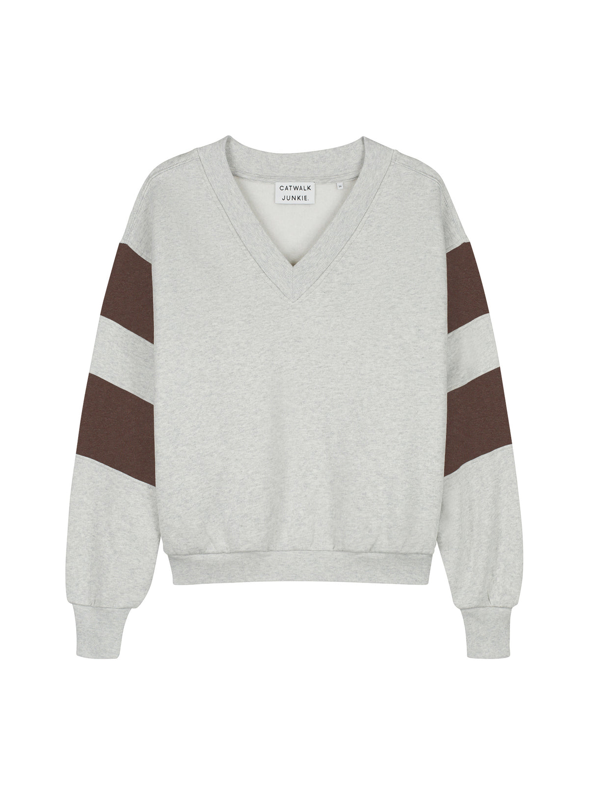 Catwalk Junkie - Sporty Vneck sweater - Grijs