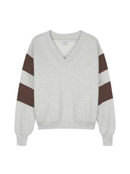 Catwalk Junkie - Sporty Vneck sweater - Grijs