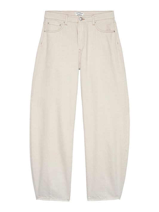 Catwalk Junkie - Cropped barrel fit jeans - Cream