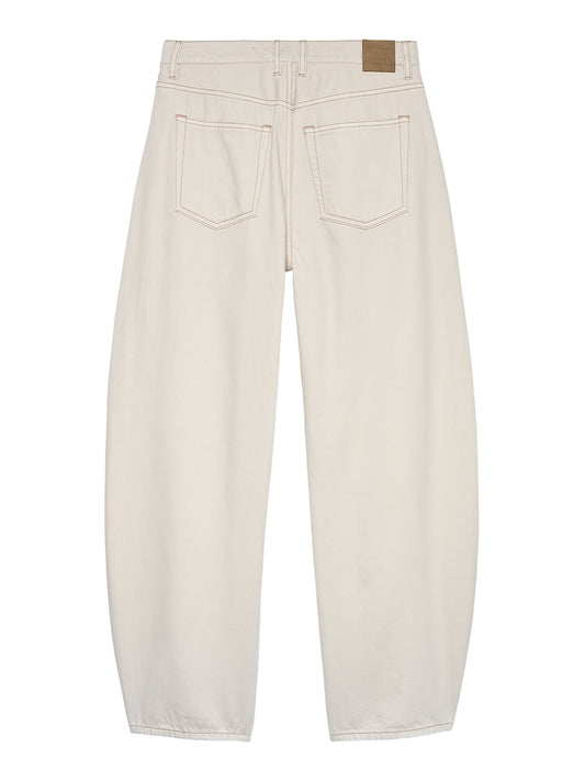 Catwalk Junkie - Cropped barrel fit jeans - Cream