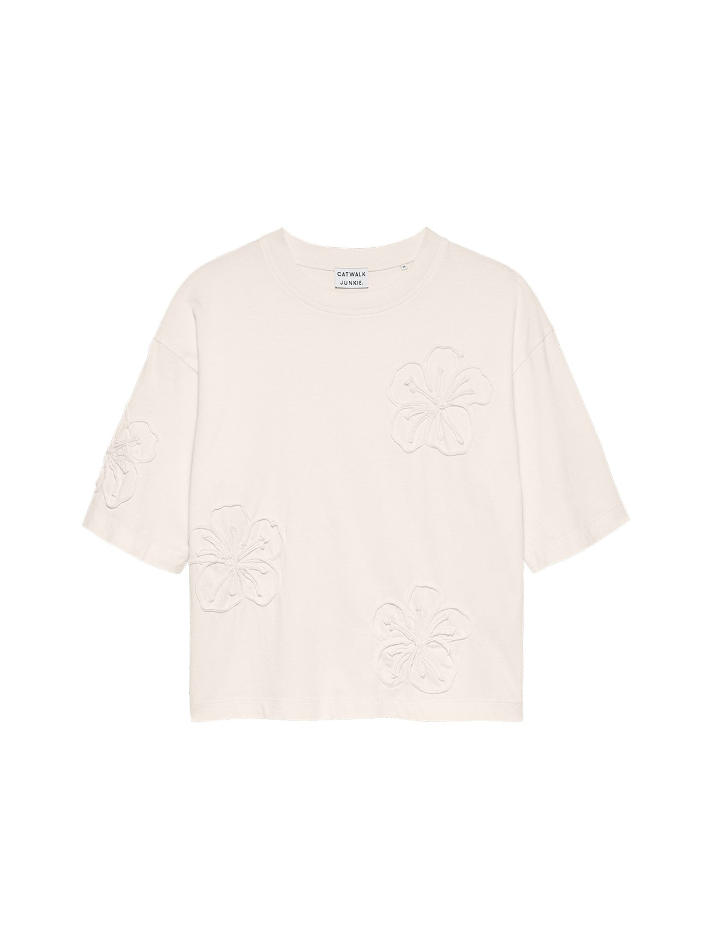 Catwalk Junkie - Hibiscus Tshirt - Creme