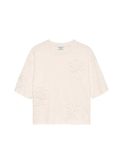 Catwalk Junkie - Hibiscus Tshirt - Creme