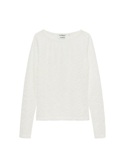 Catwalk Junkie - Lace Longsleeve - Egret
