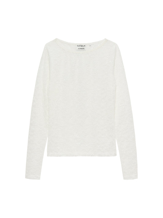 Catwalk Junkie - Lace Longsleeve - Egret
