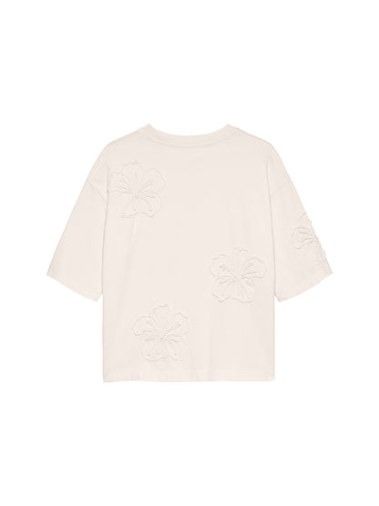 Catwalk Junkie - Hibiscus Tshirt - Creme