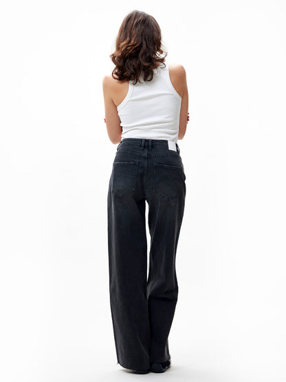 Loose fit jeans - Washed black