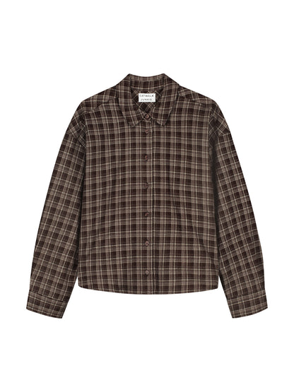 Catwalk Junkie - Check blouse - Bruin