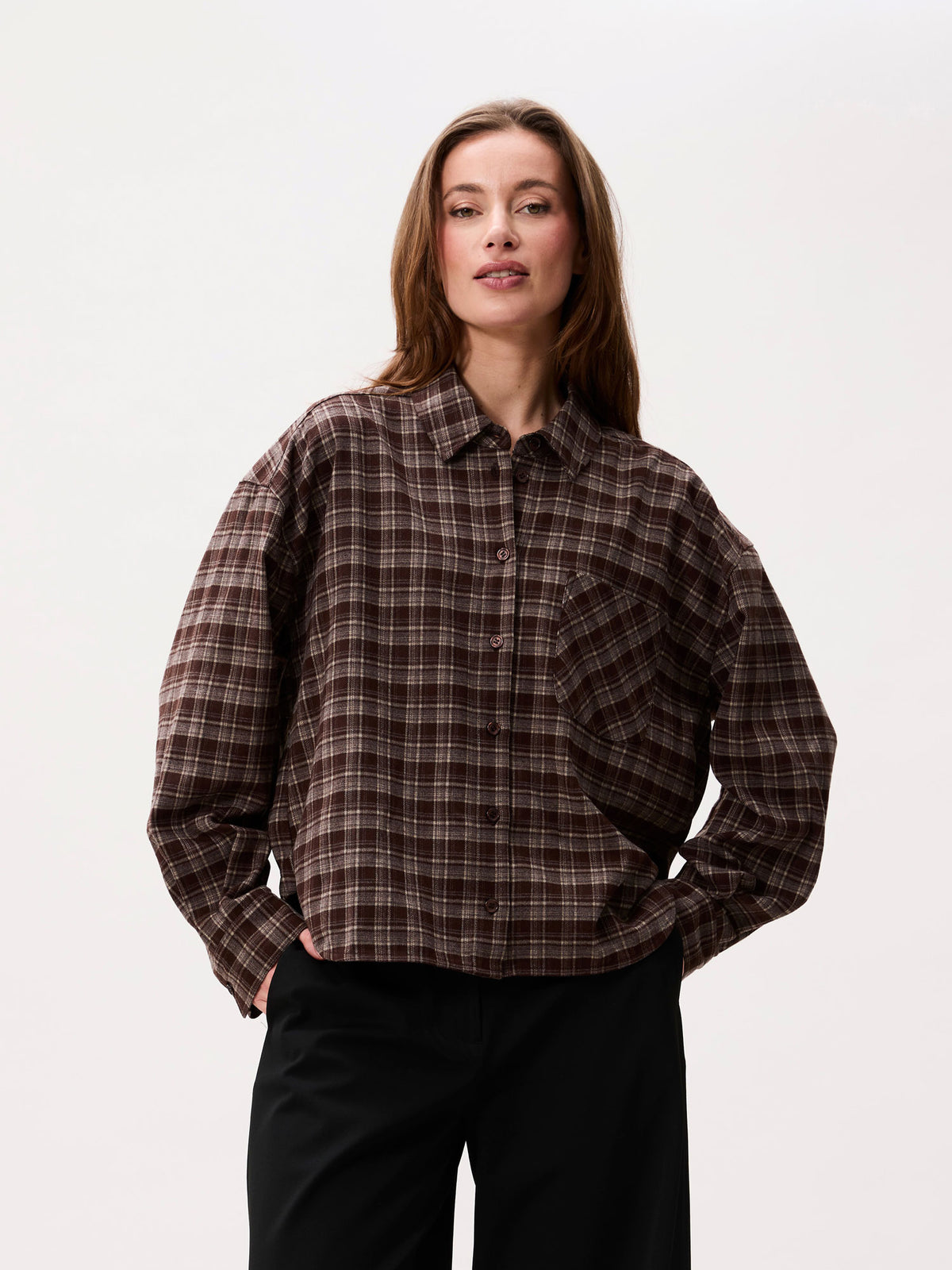Catwalk Junkie - Check blouse - Bruin