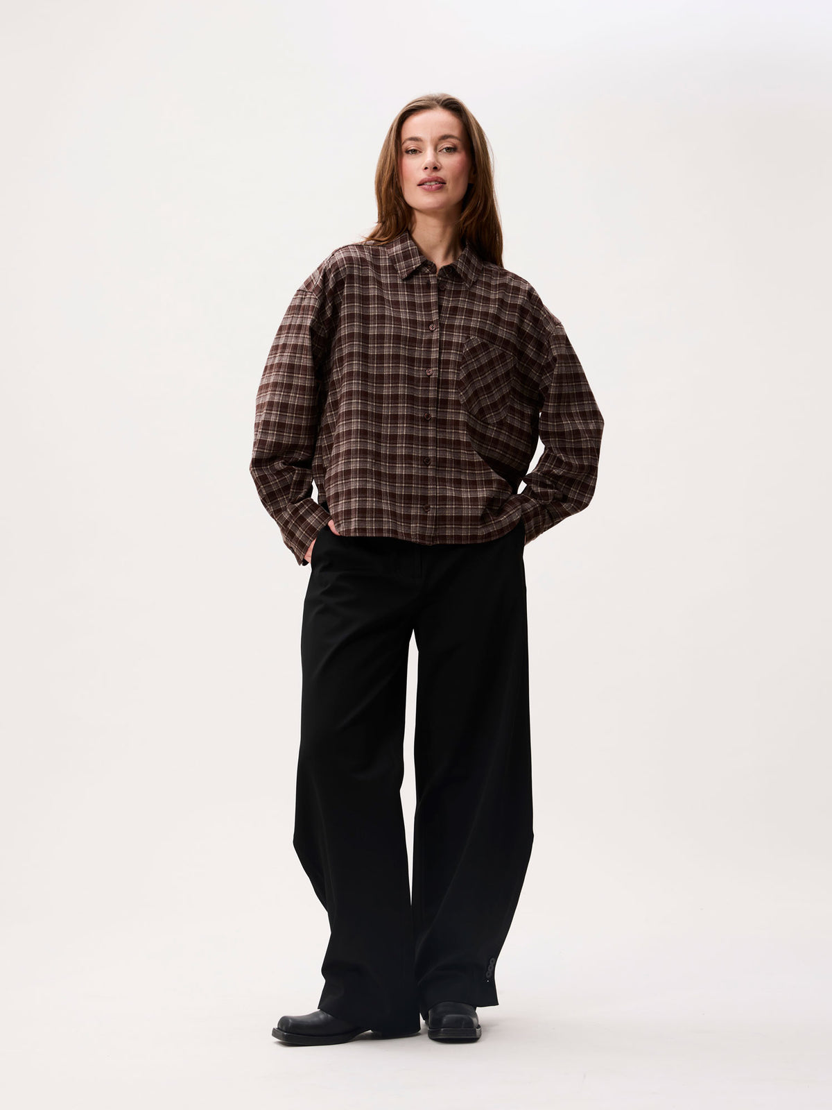Catwalk Junkie - Check blouse - Bruin