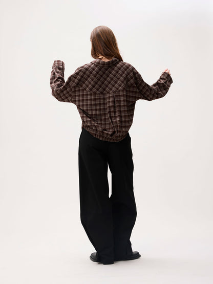 Catwalk Junkie - Check blouse - Bruin