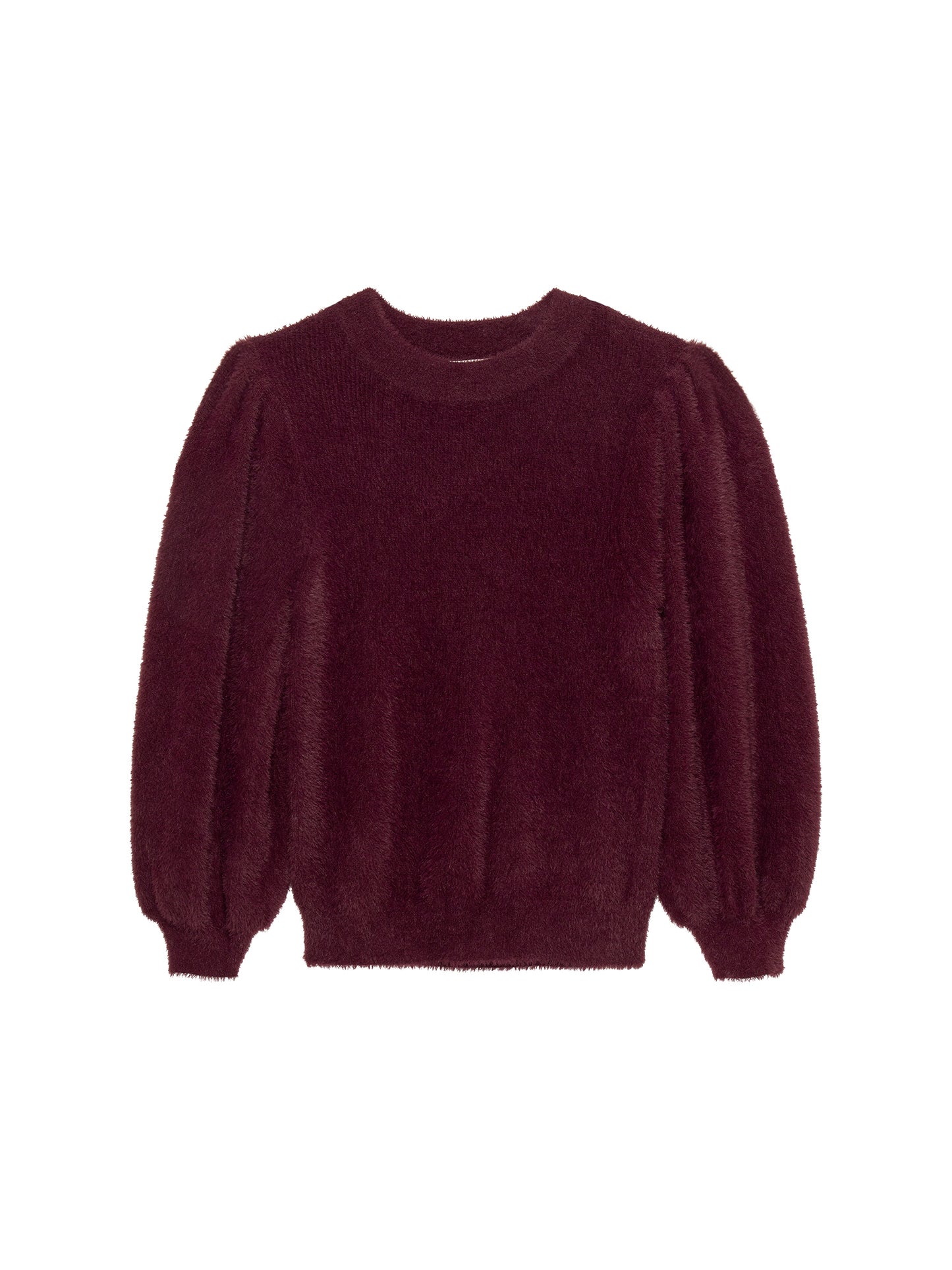 Fuzzy puff sleeve knit - winetasting