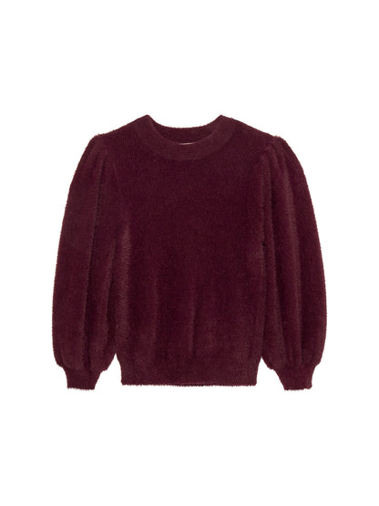 Fuzzy puff sleeve knit - winetasting
