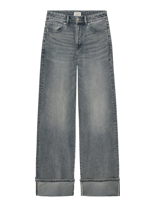Catwalk Junkie - Loose fit jeans with fold - Tinted blue