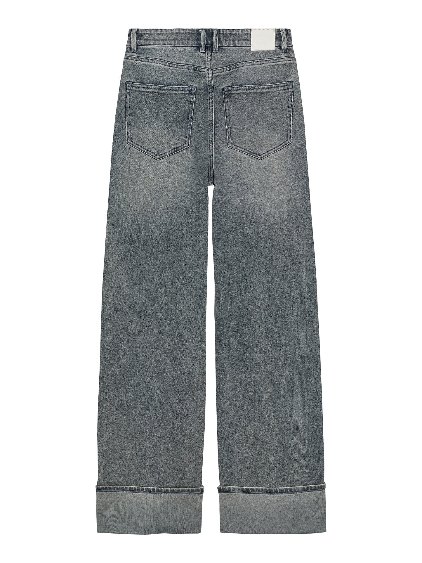 Loose fit jeans with fold - tinted blue