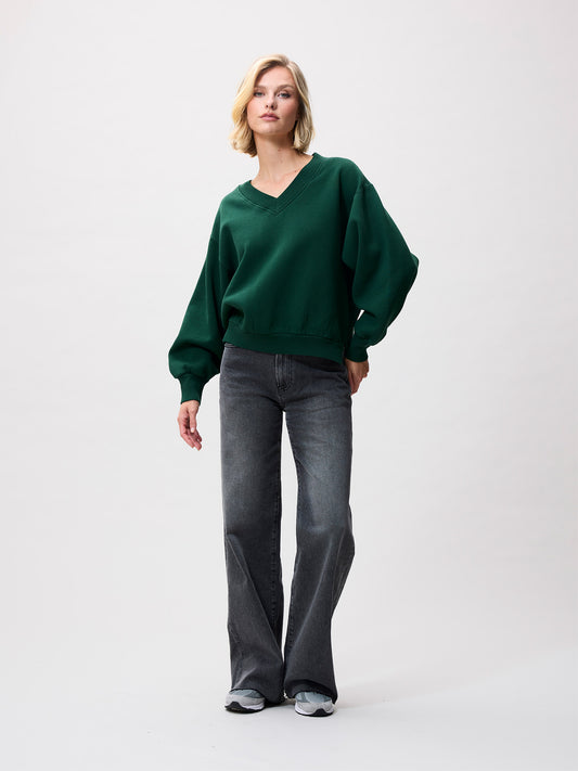 Catwalk Junkie - Sweater with Vneck - Groen