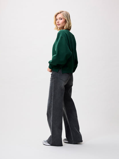 Sweater with Vneck - Pine forest