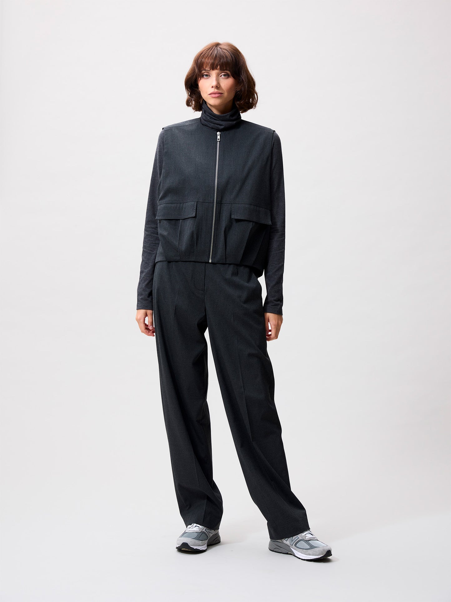 Pinstripe bodywarmer