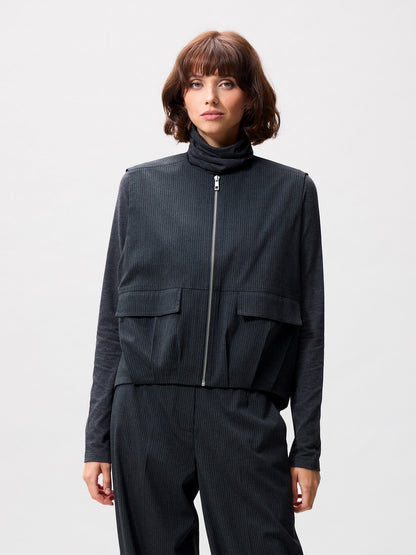 Pinstripe bodywarmer