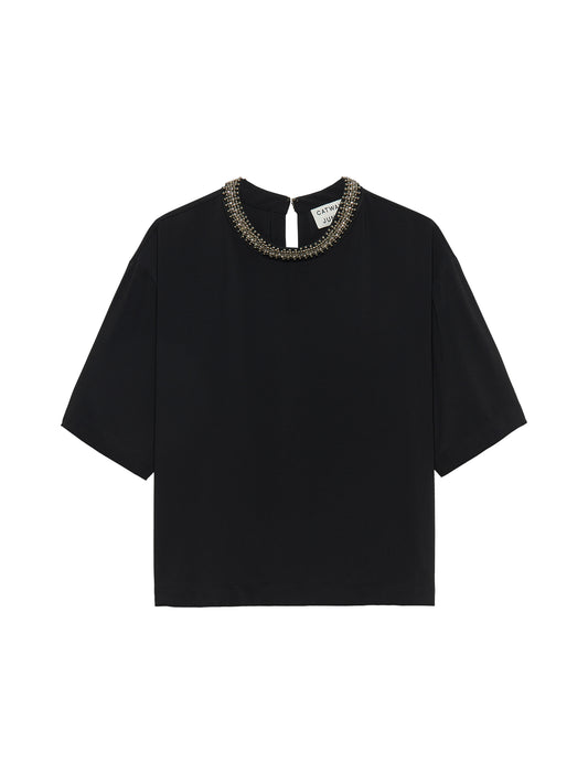 Catwalk Junkie - Top with strass detail
