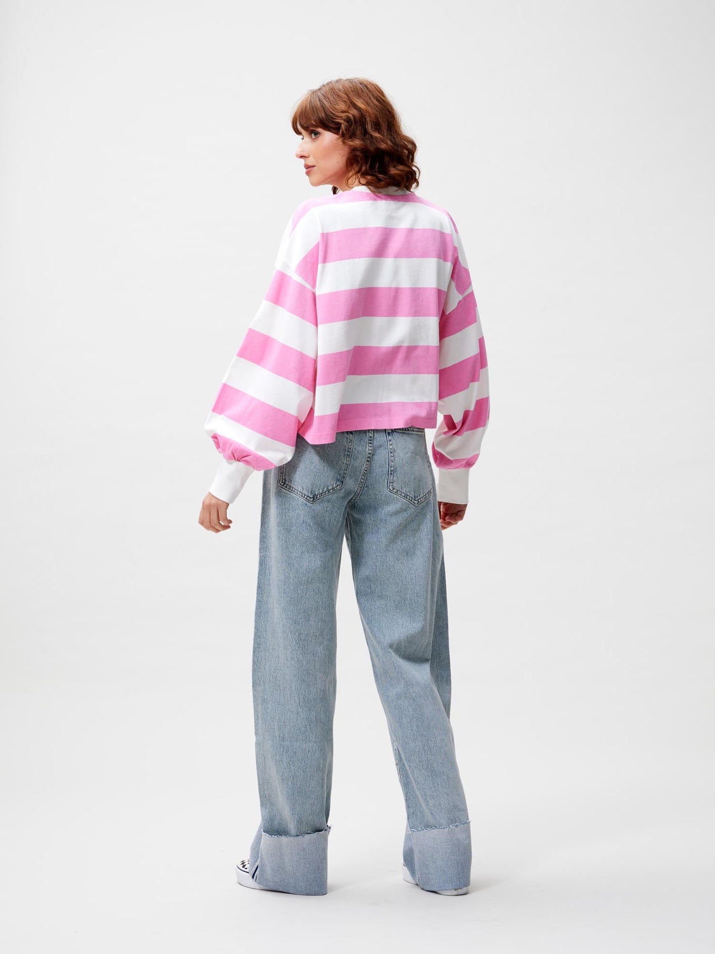 Oversized striped long sleeve