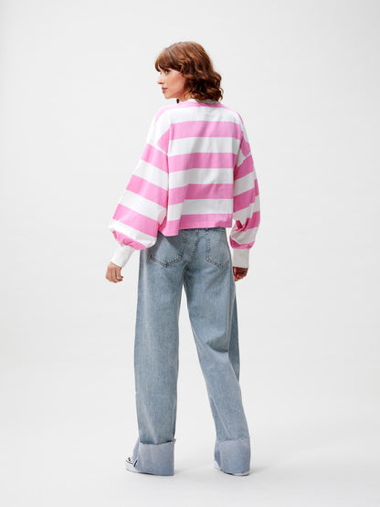 Oversized striped long sleeve